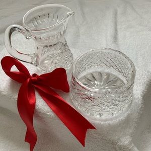 EUC crystal-like creamer and sugar